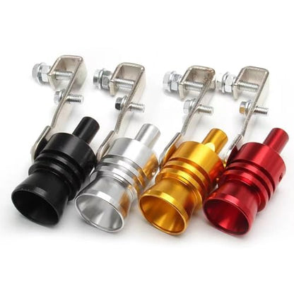 URBEST Aluminum Alloy Universal Turbo Sound Exhaust Muffler Pipe Whistle Car Roar Maker 2pcs (silver, XL) - color: silver, size: XL