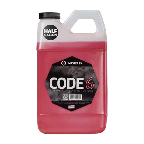 Master FX Code 6 High-Density Long-Lasting Water-Based Fog Fluid, ½ Gallon - size: 1/2 Gallon