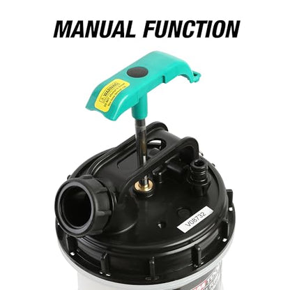 OEMTOOLS 24936 Manual Fluid Extractor Pump, 8L Oil Extractor Pump, 5ft Hose - size: 8.0 Liter