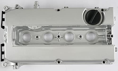 Aluminum Engine Valve Cover Kit with Gasket, Bolts, Oil Filler Cap Compatible with 2011-2016 Chevy Cruze, 2012-2018 Sonic, 2013-2020 Trax, 2009-2011 Aveo Aveo5 1.6L 1.8L Replace# 55558673 55564395 - color: Aluminum Silver