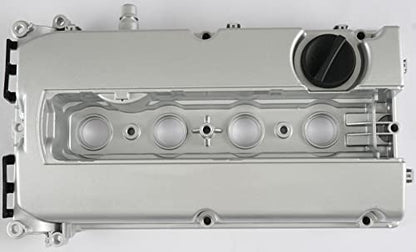 Aluminum Engine Valve Cover Kit with Gasket, Bolts, Oil Filler Cap Compatible with 2011-2016 Chevy Cruze, 2012-2018 Sonic, 2013-2020 Trax, 2009-2011 Aveo Aveo5 1.6L 1.8L Replace# 55558673 55564395 - color: Aluminum Silver
