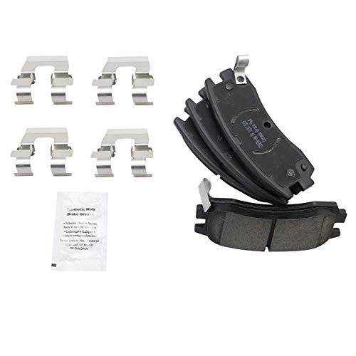TRQ Front and Rear Brake Pad and Rotor Set Ceramic - style: BKA36435
