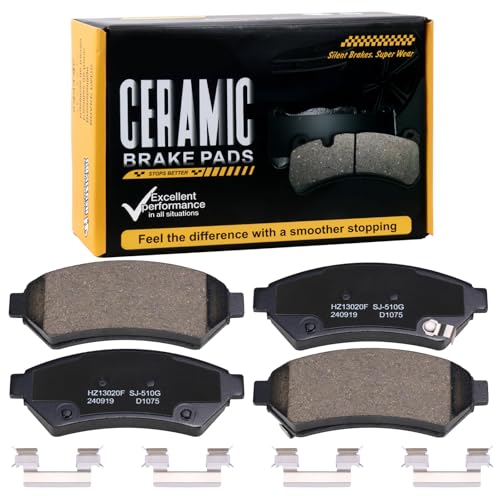 D1075 Front Ceramic Brake Pads Kit Fit For LaCrosse 2005-2009, For Terraza 2005-2007, For Chevrolet Uplander 2005-2008, For Pontiac Grand Prix 2005-2008, For Saturn Relay 2005-2007 - style: HZ1075