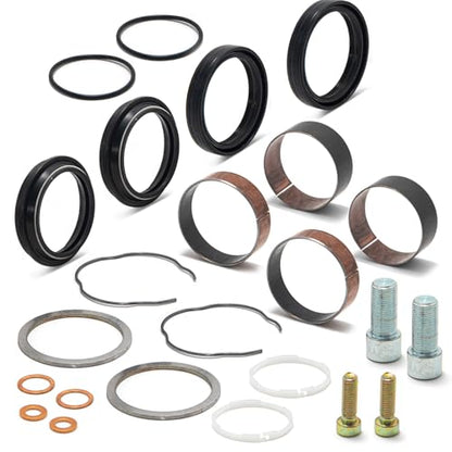 TOFR Front End Fork Leg Rebuild Seals Boots Kit 49mm for Harley Dyna 06-17