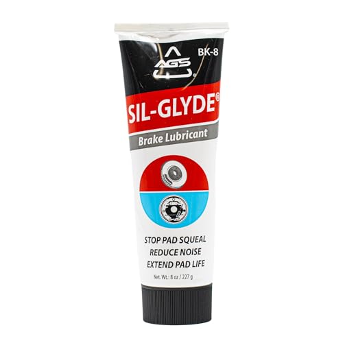AGS Automotive Solutions SIL-Glyde Brake Lubricant – 8 oz Tube, Heat Resistant, Rust & Corrosion Protection, Moisture-Proof Brake Grease - size: 8oz