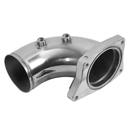 Turbo Air Intake Elbow Pipe Compatible with 03-07 F-250 F-350 F-450 - color: Silvery