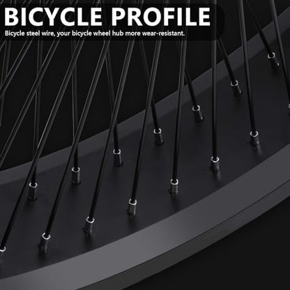 TRACER 140 Spoke 7-speed Cruiser Bike Rim 26"*3.0 Chopper Bicycle Disc Brake Wheelset, Polish Front and Rear Rims Set (black) - style: 7p 26" 3.1 Disc Brake Black