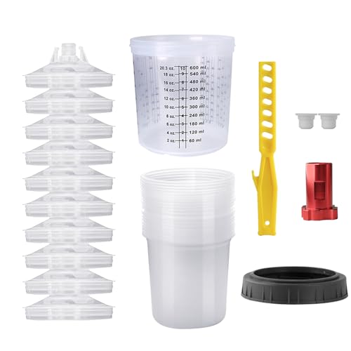 10pcs Disposable Paint Mixing Cup 20 Ounce (600ml) Kit,Paint Sprayer Cups