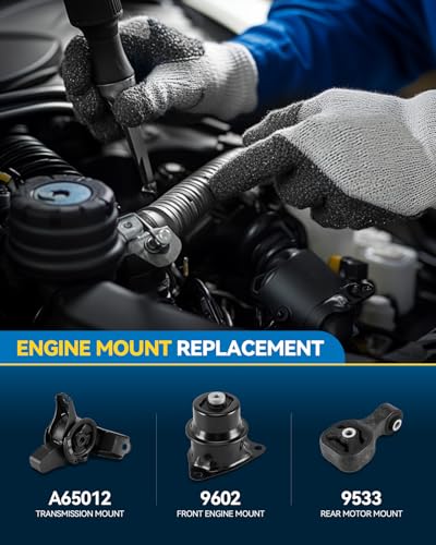 PHILTOP Set of 3 Engine Mounts for 2009-2013 Honda Fit 1.5L AT(Hydraulic) - size: for 2009-2012 Honda Fit