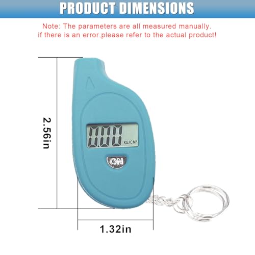 Digital Tire Pressure Gauge, 5-150PSI 4 Unit Settings (Blue) - color: Blue
