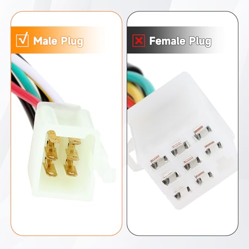 FVRITO Left Starter Kill Light Switch Ignition Key Switch Spark Plug for 50cc 70cc 90cc 110cc 125cc TaoTao RoKeta Coolster Roketa Sunl RPS ICEbear JCL Yamoto Jetmoto Kazuma Chinese ATV Quad 4 Wheeler