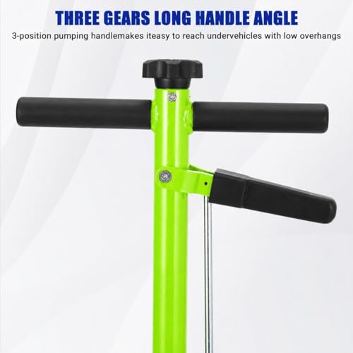 GarveeTech 30 Ton Air Hydraulic Floor Jack for Heavy Duty Trucks & Tractors – Low Profile (9"-17.7"), 4 Adapters, 46" Adjustable Handle – 66,000 Lbs Capacity - color: 30 Green