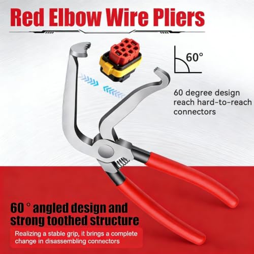 4PCS Electrical Disconnect Pliers for Cars, Auto Repair Pliers Tool Kit