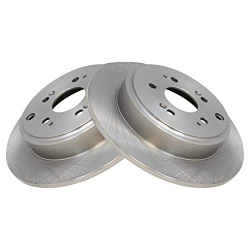 TRQ Rear Brake Pad and Rotor Set Ceramic Solid Rotors - style: BKA11028