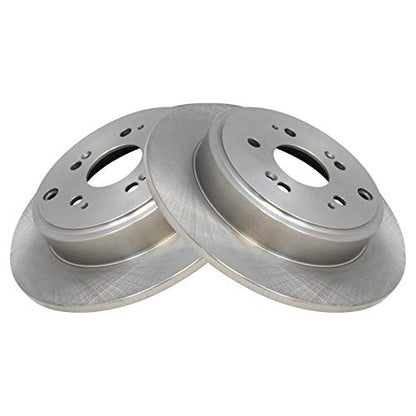 TRQ Rear Brake Pad and Rotor Set Ceramic Solid Rotors - style: BKA11028