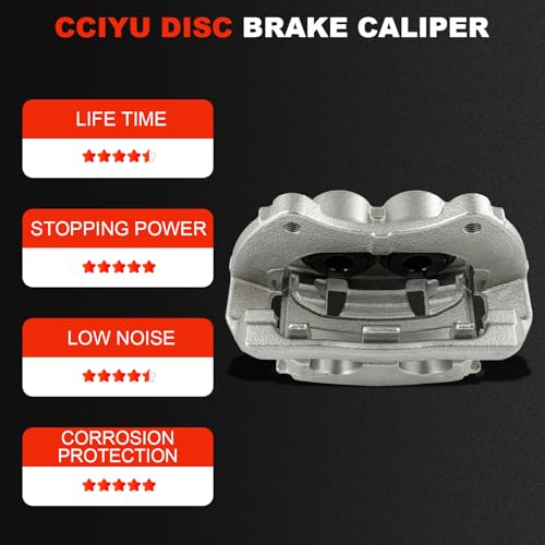 cciyu Front Left Disc Brake Caliper Assembly With Bracket 18B5288 - size: Front Left[18B5288]