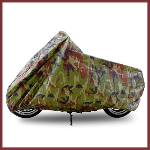 XL 190T Rain Dust Motorcycle Cover Camouflage Outdoor Waterproof 96inch for Honda Replace Parts