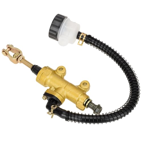 HIAORS Rear Brake Master Cylinder Reservoir for Yerf Dog GX150 150cc Yard Card Go Kart ATC 250R 1982 ATV 110cc 125cc Chinese Dirt Bike Pit Bike Golden - color: Gold