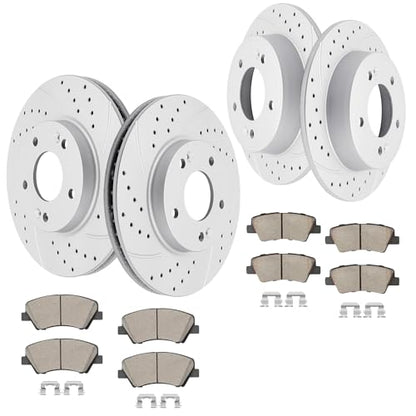 Acinoparts Front(11.02") and Rear(10.31") Brake Kit for Hyundai Elantra - size: HMBK3158431603