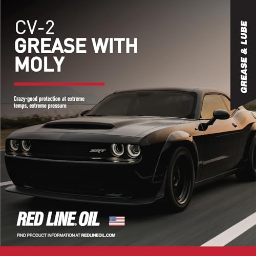 Red Line 80402 High Performance CV-2 Synthetic Grease Cartridge with Red Moly - 14 Ounce Tube (10 Pack) - size: 10 Pack
