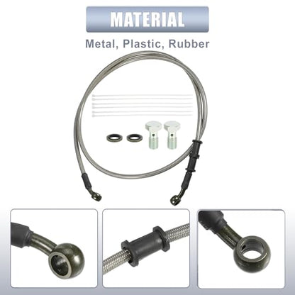 uxcell 1 Set 130cm Motorcycle Hydraulic Brake Clutch Line Hose Universal - size: 130CM
