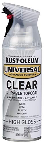 Rust-Oleum Universal All Surface Clear Topcoat Spray, High Gloss Clear - color: High Gloss Clear, size: 11 Ounce (Pack of 1)