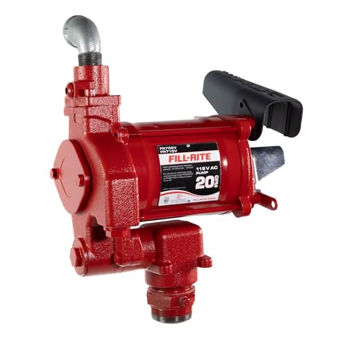 Fill-Rite FR710VN 115V 20 GPM Fuel Transfer Pump (Pump Only Model) | For Gasoline, Diesel, Kerosene, Ethanol Blends, Methanol Blends & Biodiesel up to B20 - size: 1 1/4" Inlet - 1" Outlet, style: 115V Pump Only