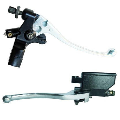Left & Right Brake Master Cylinder Clutch Levers Compatible with Honda VT600 VT750 VF750 VT1100 VT1300 VTX1300 Part # 45510-MFR-305 53172-MR1-000 53178-MAH-000 Black & Chrome - color: Black & Chrome
