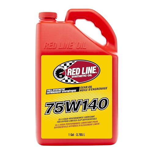 Red Line 57915 75W140 GL-5 Synthetic Gear Oil for Hypoid Limited Slip Differentials - 1 Gallon (4 Pack)
