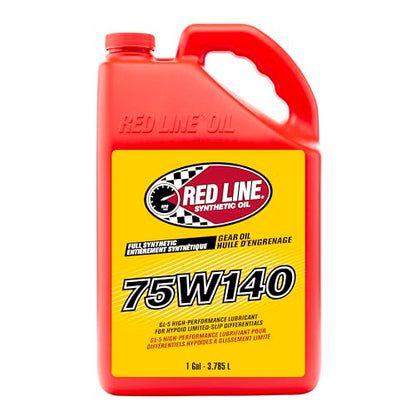 Red Line 57915 75W140 GL-5 Synthetic Gear Oil for Hypoid Limited Slip Differentials - 1 Gallon (4 Pack)