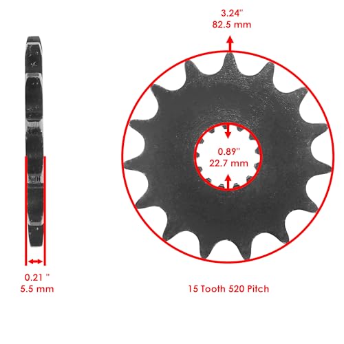 Caltric Green O-Ring Drive Chain & Sprockets Kit Compatible with Kawasaki Ex650 Ex-650 Ninja 650R 2006-2014