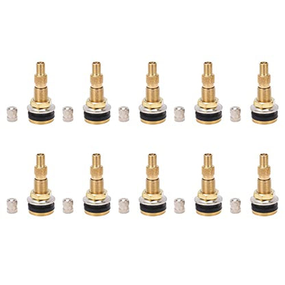 TR618A Tractor Air Liquid Valve Stems, Tubeless Clamp in Tire Valve Stem for Industrial Agricultural Wheels, Tractor, Grader (Pack of 10)