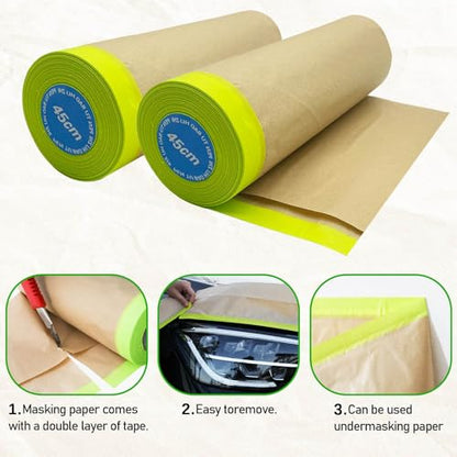 Tape and Drape, 18” x 100 feet Masking Paper for Painting - size: 18",100ft