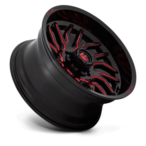 FUEL OFF-ROAD D808 HURRICANE 20X10, 6X5.5, 4.79, 18mm GLOSS BLACK MILLED RED TINT - D80820008447 - color: GLOSS BLACK MILLED RED TINT, size: 20X10, 6X5.5, 4.79, -18mm