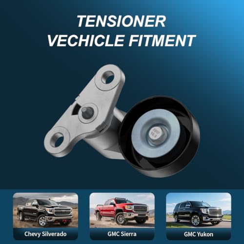 AC Belt Tensioner Assembly with Pulley Fit Chevy Silverado&GMC Sierra - size: 12580196