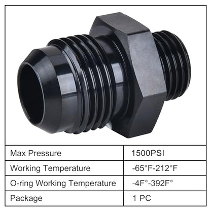 EVIL ENERGY 8AN Flare to AN6 ORB Male O-Ring Fitting Adapter - size: 6AN ORB to 8AN