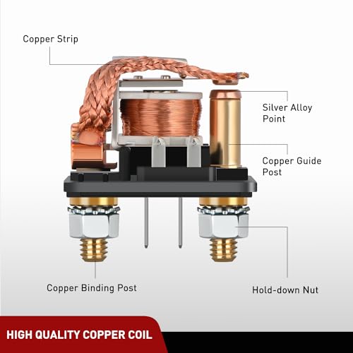 Nilight 2PC 12V 120A 4 Pin SPST Starter Relay W/Copper Lugs for Car RV - color: 120A-2PC
