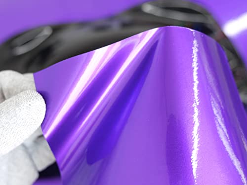 Rwraps Gloss Metallic Vinyl Car Wrap Film in Dark Purple - 5ft x 1ft - color: Gloss Metallic Dark Purple, size: 5ft x 1ft