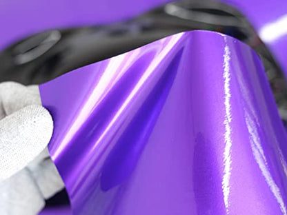 Rwraps Gloss Metallic Vinyl Car Wrap Film in Dark Purple - 5ft x 1ft - color: Gloss Metallic Dark Purple, size: 5ft x 1ft