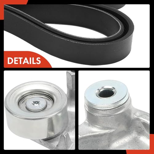 A-Premium Serpentine Belt Drive Kit with Tensioner Compatible with Honda