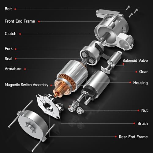 Starter Compatible with 2003-2010 Ford Focus 2.0 2.3L, 2005-2012 Escape 2.3 2.5L, 2012-2013 Explorer Edge 2.0L, 2005-2011 Mazda Tribute, 2005-2011 Mariner L4 SFD0120 41014076 3S4T-11000 6674