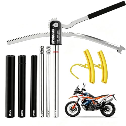 SporGain Dirt Bike Tire Changing Stand, Heavy-Duty Tire Mounting Tool - color: Black