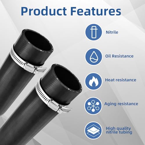 1 3/8 inch Fuel Filler Neck Hose With 4 Clamps, 15 7/8" Length Reinforced Gas Tank Hose (90 Degree, 1.375" ID) - size: 1.375" ID, style: 90 Degree