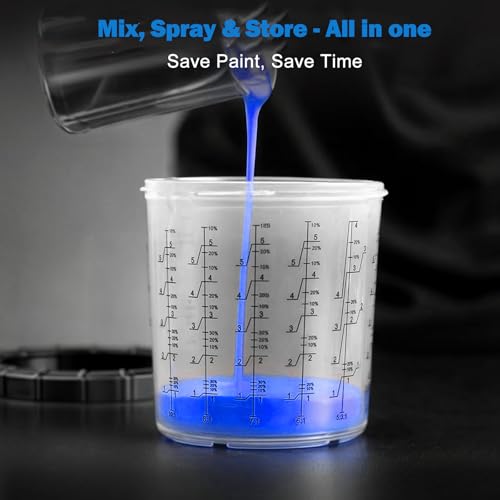 Disposable Paint Spray Gun Cup 50 Pack 22 Ounce(650ML) - size: 650ML
