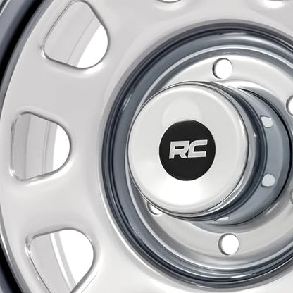Rough Country Chrome Center Cap for Steel Wheels - 3.30" Bore Size, Closed Push-Through Design, Wide Compatibility - size: 3.30 inch