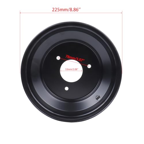 8 inch Front Wheel Rim Hub with 3 Holes Fits for 19x7.0-8 Tires Most ATV Go Kart Off-Road Dirt Pit Bike Quad Dirt Bikes (3 Holes 8" ATV Wheel Rim)