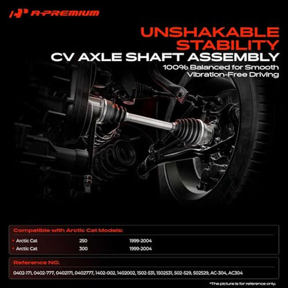 A-Premium Rear CV Axle Shaft Assembly for Arctic Cat Models - style: Rear Driver and Passenger Side