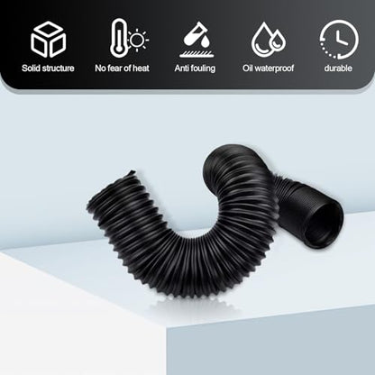 1 PC Car Inlet Cold Air Intake Hose, Flexible Vehicle Feed Pipe Replacement, Universal Stretchable Waterproof Durable Automotive Tube Accessories for Truck SUV Car (Black #76MM)
