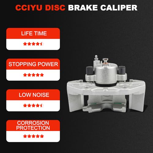 cciyu Rear Right Disc Brake Caliper Assembly With Bracket 18B5048 - size: Rear Right[18B5048]