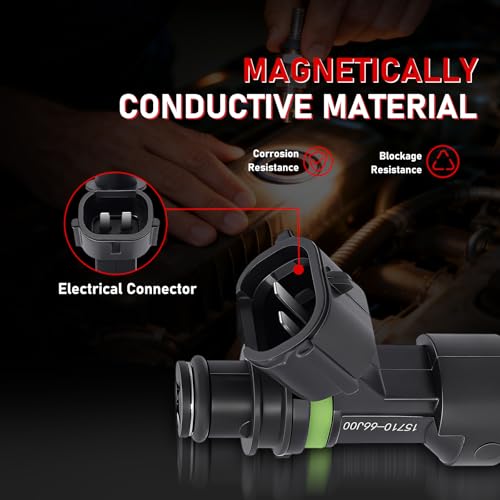 Set of 6 Fuel Injectors Compatible with Suzuki 2.7L V6 15710-66J00 - size: 1571066J00